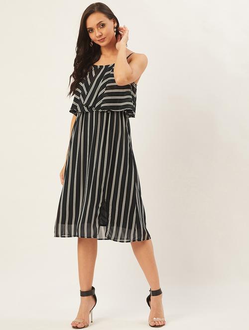 cami neck striped a-line dress - 17568648 - Very Small Image - 1