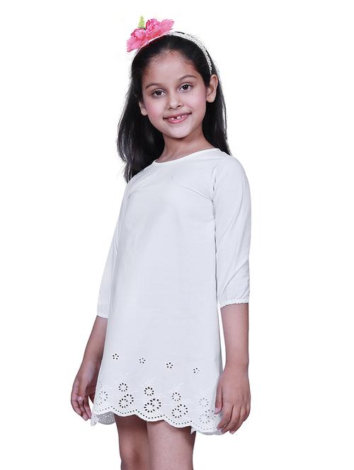 white solid frock - 17569087 - Very Small Image - 1