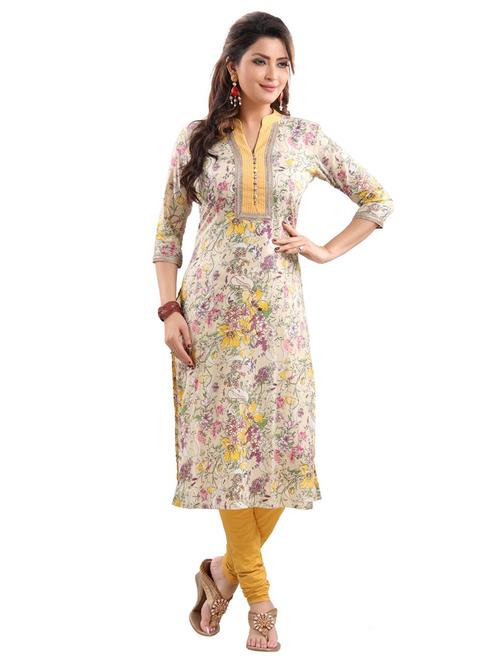 floral straight kurta - 17569409 - Very Small Image - 1