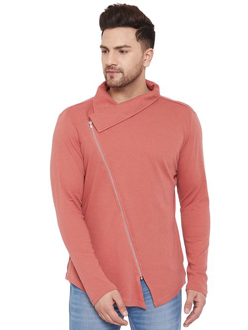 coral solid asymmetric t-shirt - 17569603 - Very Small Image - 1
