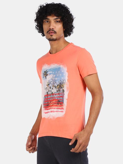 peach printed t-shirt - 17570048 - Very Small Image - 1