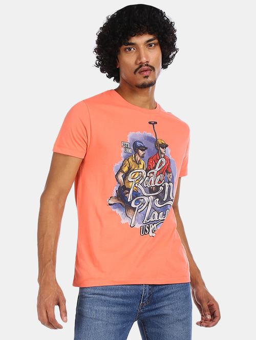 peach printed t-shirt - 17570079 - Very Small Image - 1