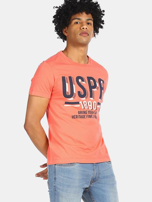 peach printed t-shirt - 17570138 - Very Small Image - 1