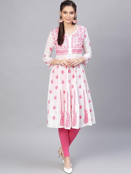 chikanakri anarkali kurta - 17570243 - Very Small Image - 1