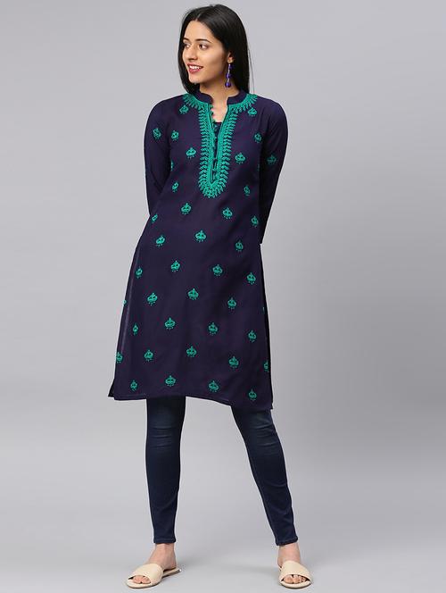 chikankari straight kurta - 17570267 - Very Small Image - 1