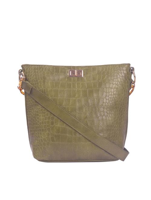 green leatherette (pu) sling bag - 17570313 - Very Small Image - 1