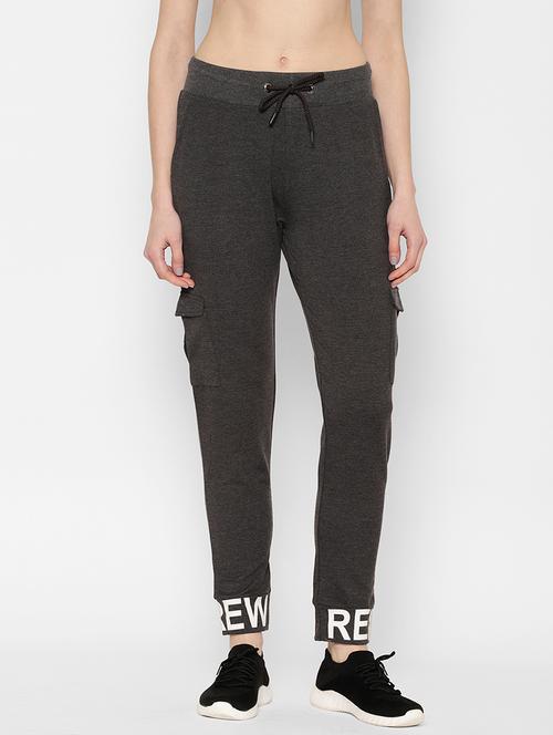 drawstring waist solid track pant - 17570673 - Very Small Image - 1