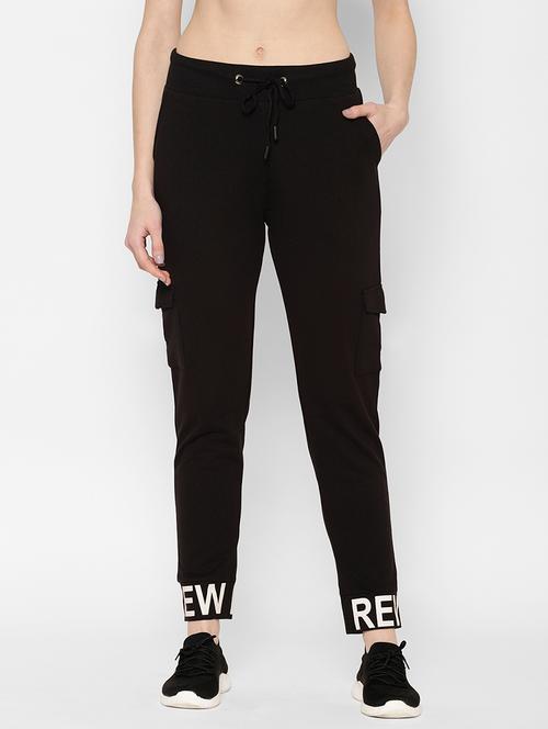 drawstring waist solid track pant - 17570674 - Very Small Image - 1