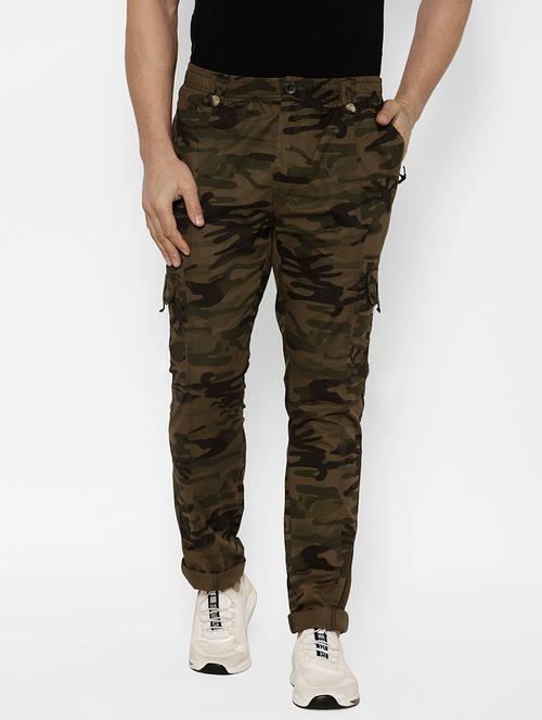 olive green camouflage cargo trouser - 17570687 - Very Small Image - 1