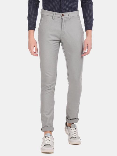 grey solid chinos - 17570824 - Very Small Image - 1