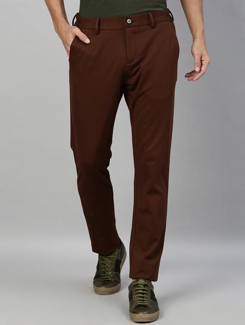 brown solid chinos - 17571163 - Very Small Image - 1