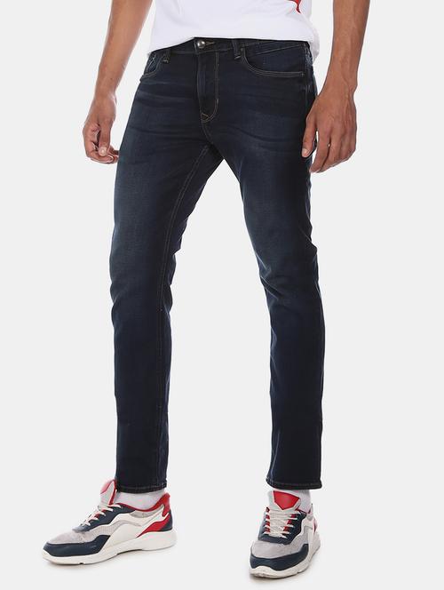 dark blue light washed denim jeans - 17571768 - Very Small Image - 1