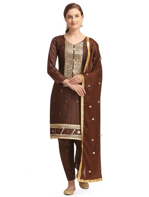 embroidered unstitched suit - 17572244 - Very Small Image - 1