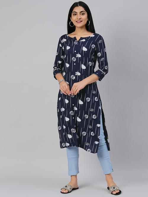 printed straight kurta - 17572368 - Very Small Image - 1