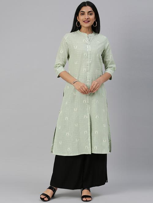 printed straight kurta - 17572394 - Very Small Image - 1