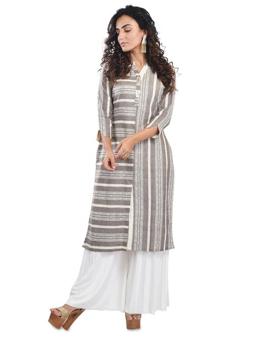 striped straight kurta - 17572651 - Very Small Image - 1