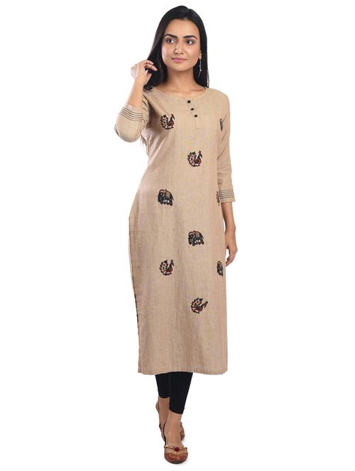 embroidered straight kurta - 17572669 - Very Small Image - 1