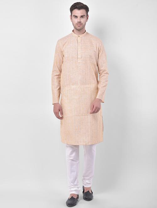 yellow striped kurta pyjama set - 17572691 - Very Small Image - 1