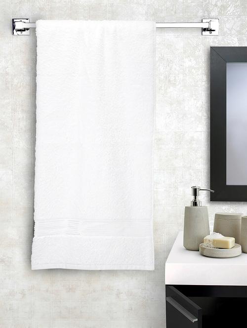 lorena 100% cotton super-soft terry towels -1pc bath towel (d`ross) solid-white - 17572920 - Very Small Image - 1