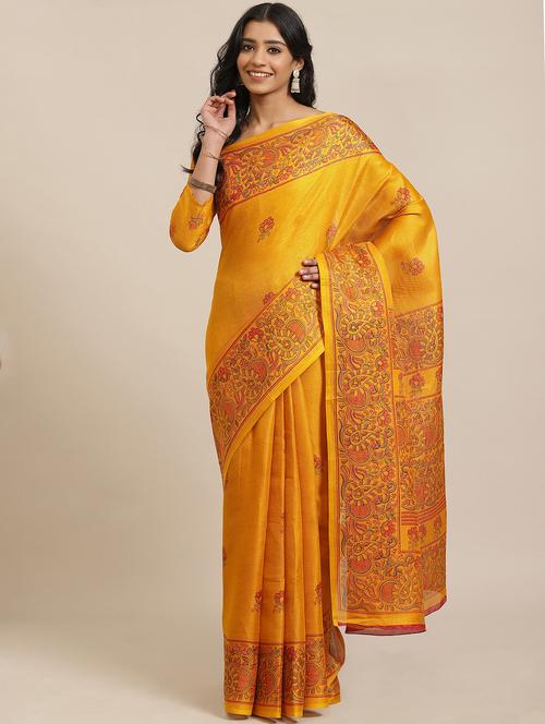 floral printed saree - 17573088 - Very Small Image - 1