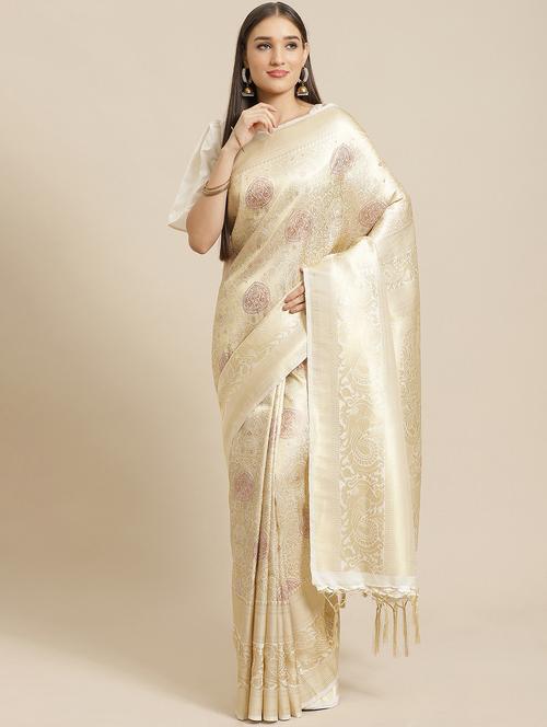 jacquard woven saree - 17573097 - Very Small Image - 1