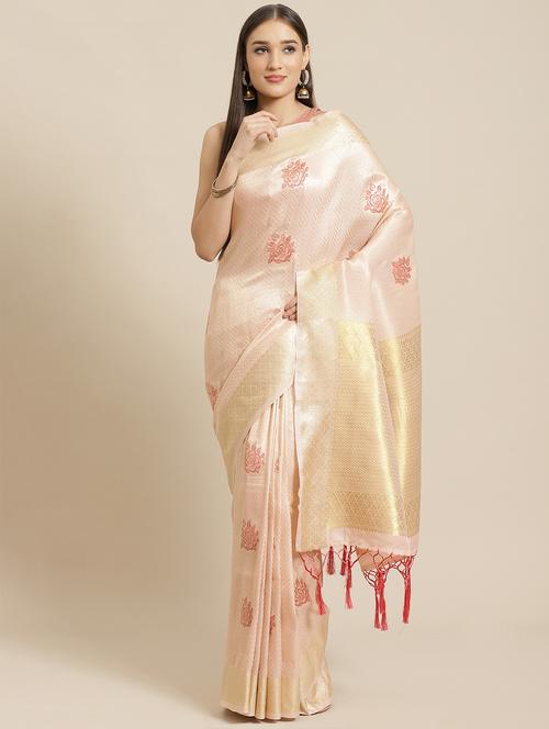 jacquard woven saree with blouse - 17573100 - Very Small Image - 1