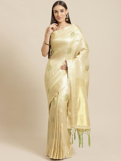 jacquard woven saree with blouse - 17573104 - Very Small Image - 1