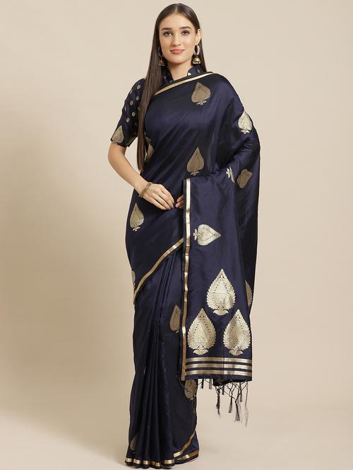 jacquard woven saree with blouse - 17573165 - Very Small Image - 1