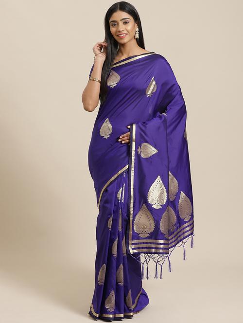 jacquard woven saree with blouse - 17573167 - Very Small Image - 1