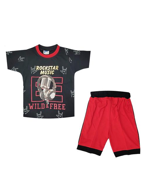 red cotton shorts set twin sets - 17573227 - Very Small Image - 1