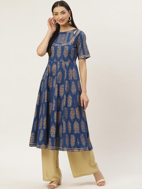 women's flared kurta - 17573405 - Very Small Image - 1