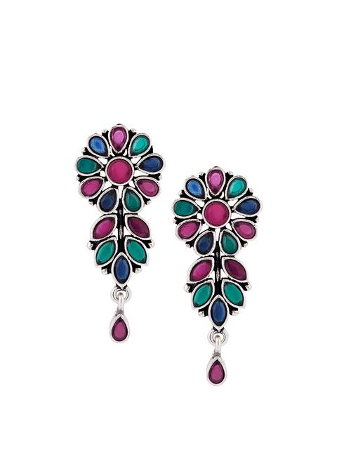 multi colored metal drop earring - 17573631 - Very Small Image - 1