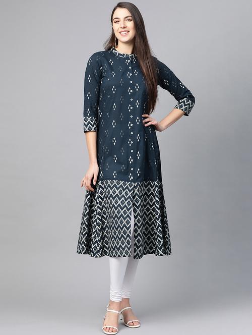 printed a-line kurta - 17573634 - Very Small Image - 1
