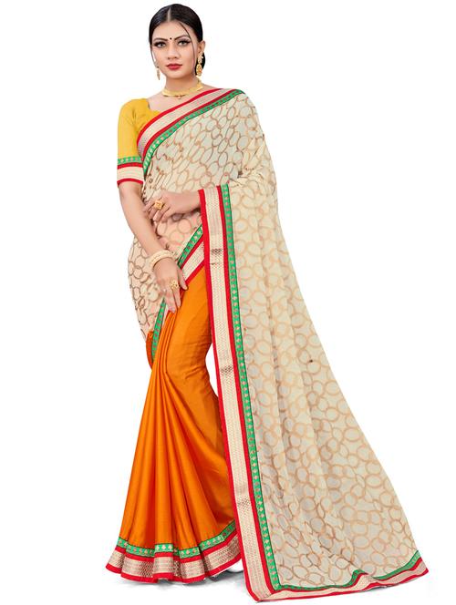 half & half woven saree - 17574097 - Very Small Image - 1