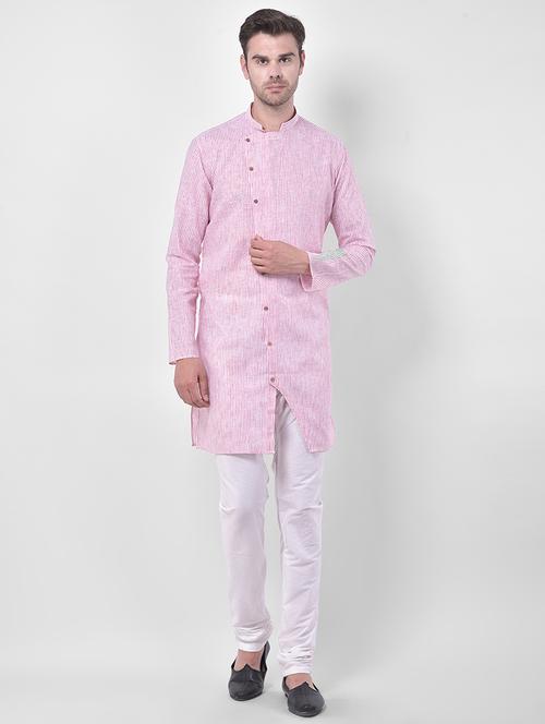 pink striped long kurta - 17574283 - Very Small Image - 1