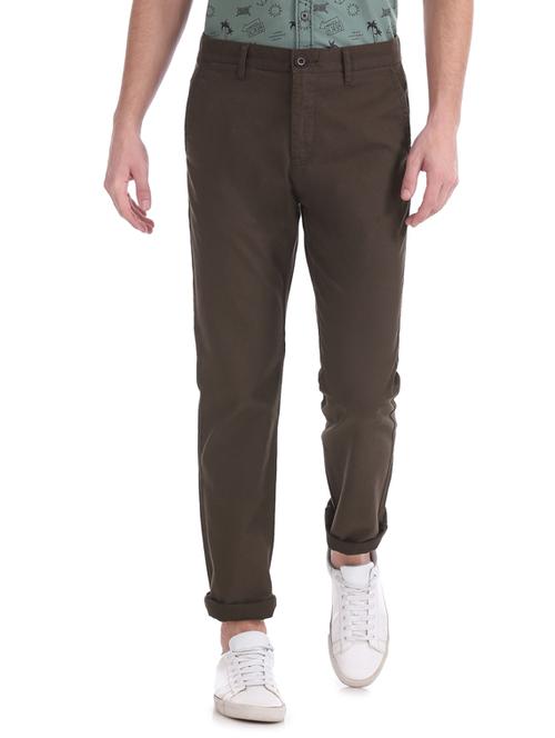 brown solid chinos - 17574512 - Very Small Image - 1