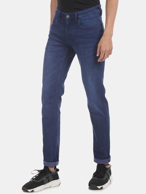 blue light washed denim jeans - 17575221 - Very Small Image - 1