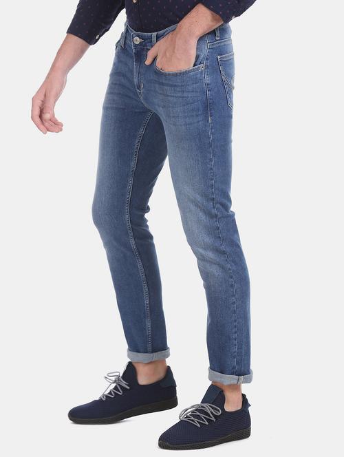 blue light washed denim jeans - 17575277 - Very Small Image - 1