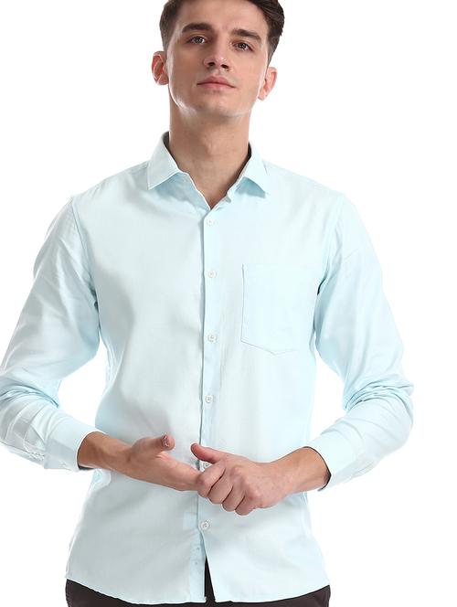 light blue solid formal shirt - 17575720 - Very Small Image - 1