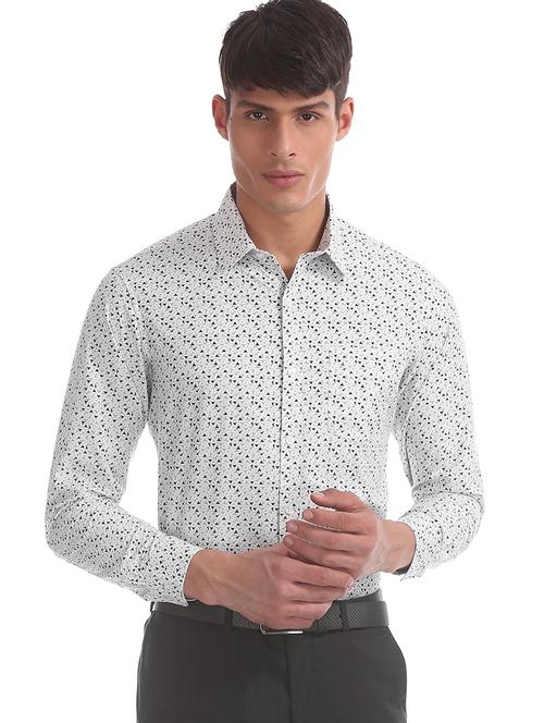 grey printed formal shirt - 17575741 - Very Small Image - 1