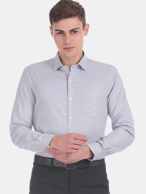 grey self design formal shirt - 17575813 - Very Small Image - 1