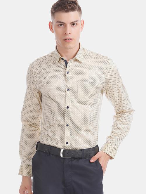 yellow printed formal shirt - 17575859 - Very Small Image - 1
