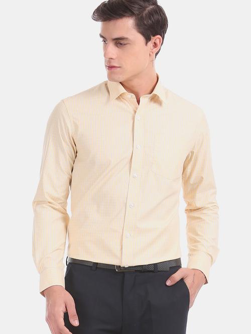 yellow checkered formal shirt - 17575895 - Very Small Image - 1