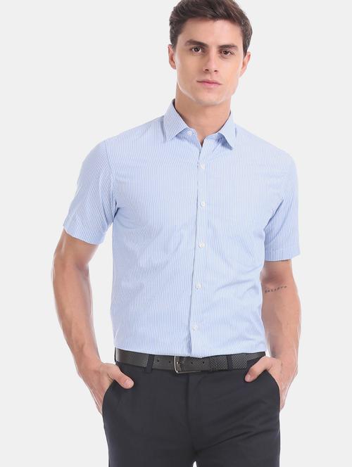 blue striped formal shirt - 17575911 - Very Small Image - 1