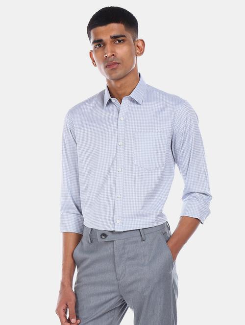 grey self design formal shirt - 17575965 - Very Small Image - 1