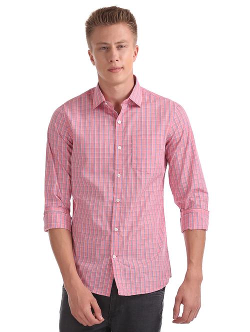 red checkered formal shirt - 17576019 - Very Small Image - 1