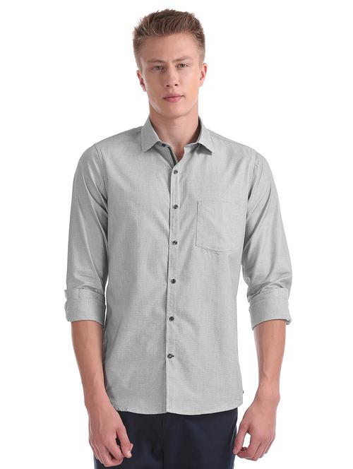grey self design formal shirt - 17576094 - Very Small Image - 1