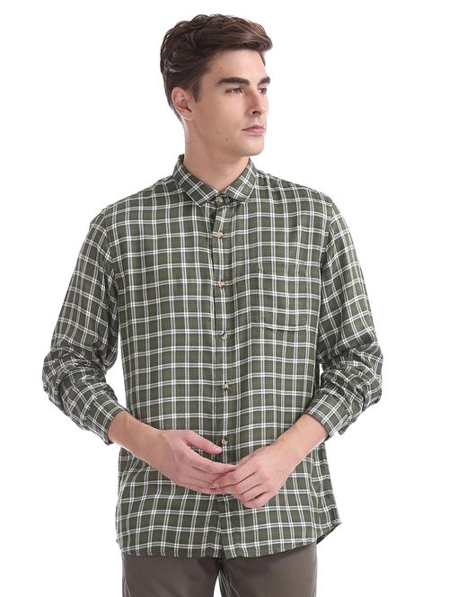 green checkered casual shirt - 17576988 - Very Small Image - 1