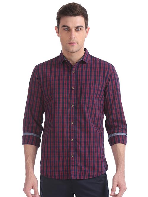 red checkered casual shirt - 17577029 - Very Small Image - 1