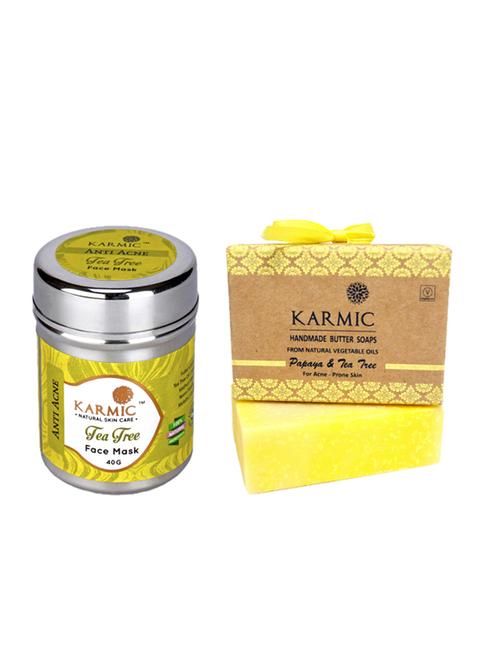 papaya tea tree soap & anti-acne tea tree face mask - 17577661 - Very Small Image - 1